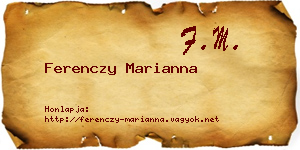 Ferenczy Marianna névjegykártya