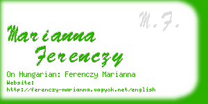marianna ferenczy business card